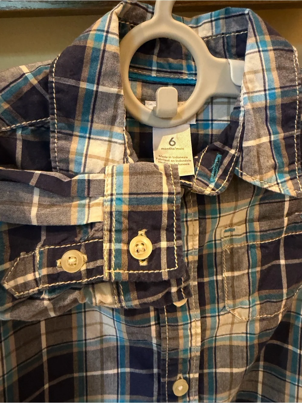 Carter's Toddler Boys Long Sleeve FALL Shirt Bundle of 4 Size 6 Months